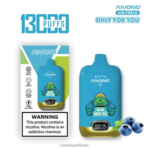 Vape Liquid - zils razz ledus Aivono AIM FREAK 13 000 8VNV4242