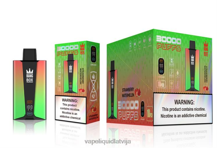 Vape Shop Riga - Bang Box 30 000 uzpūtienu viedais ekrāns J8F2F75 zemeņu arbūzs