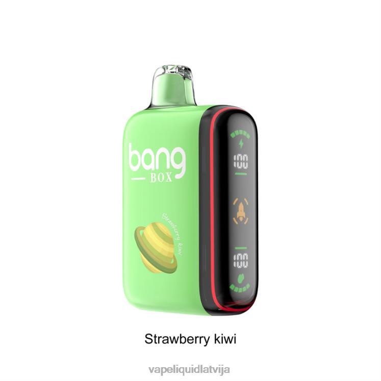 Vape Shop Riga - Bang Box 9000-18000 uzpūtienu viedais jaudas displejs J8F2F27 zemeņu kivi