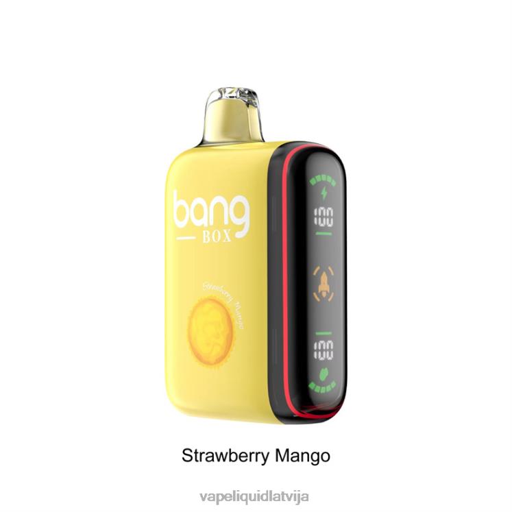 Vape Shop Riga - Bang Box 9000-18000 uzpūtienu viedais jaudas displejs J8F2F35 zemeņu mango