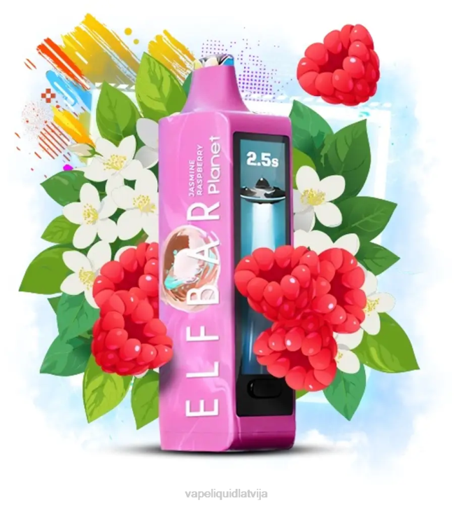 Vape Shop Riga - Elf Bar Planet 25 000 jasmīna avenes VRTJ19