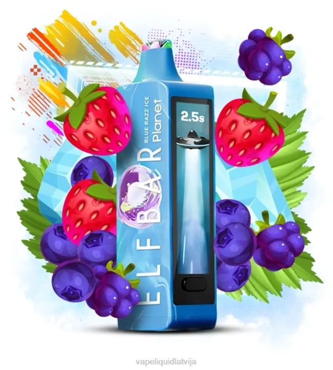 Vape Shop Riga - Elf Bar Planet 25 000 zils razz ledus VRTJ15
