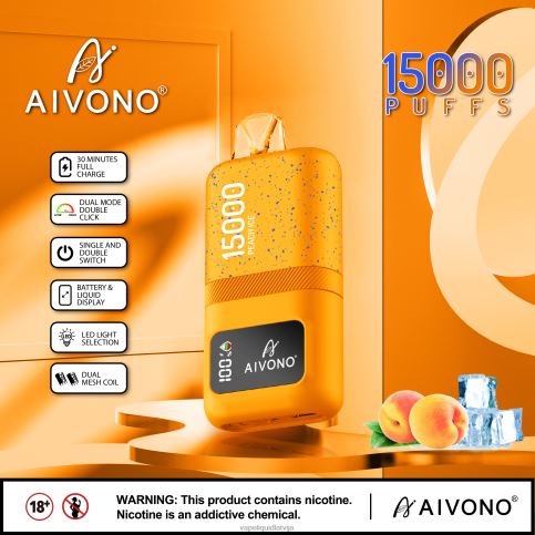 Vape Shop Riga - persiku ledus Aivono AIM magic 15 000 8VNV459