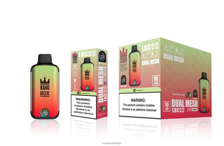 Vape Šķidrumi - Bang Box 18000 uzpūtienu J8F2F92 zemeņu kivi