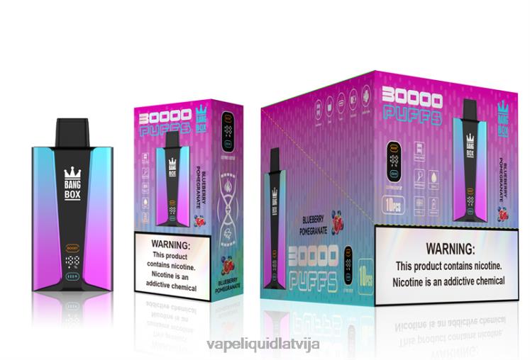 Vape Šķidrumi - Bang Box 30 000 uzpūtienu viedais ekrāns J8F2F80 melleņu pomgerante