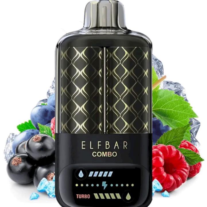 Vape Šķidrumi - Elf Bar Combo 25 000 upeņu avenes un vīnogas VRTJ8