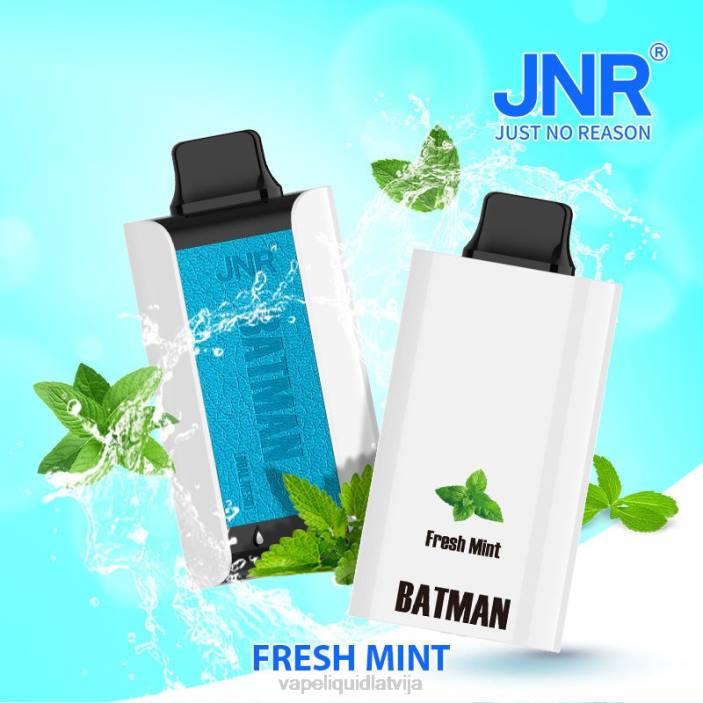 Vape Šķidrumi - JNR BATMAN 11 000 svaiga piparmētra B86Z4