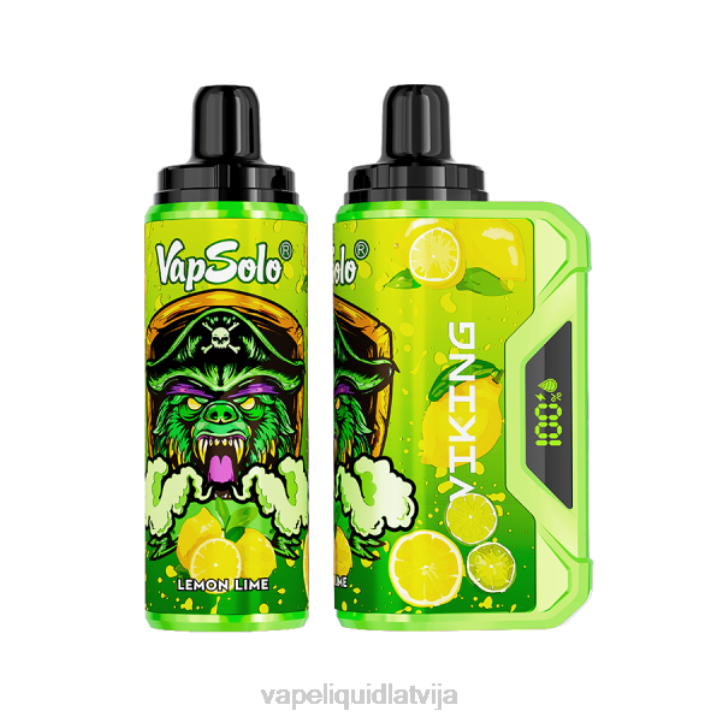 Vape Šķidrumi - Vapsolo VIKING vienreizējās lietošanas vape citronu laima 4T0N152