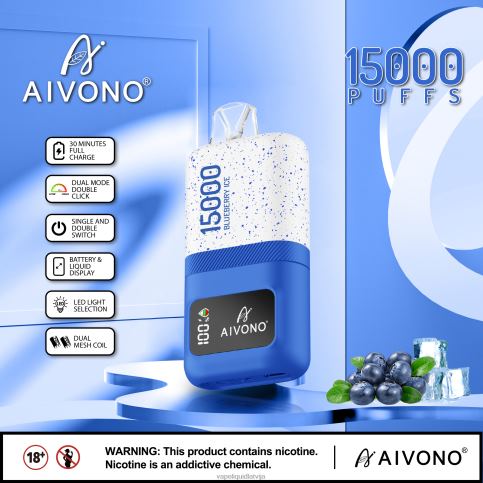 Vape Šķidrumi - melleņu ledus Aivono AIM magic 15 000 8VNV468