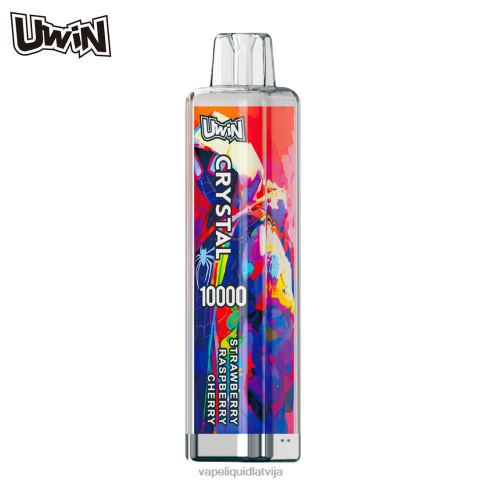 Vape Šķidrumi - zemeņu aveņu ķirsis UWIN CRYSTAL 10000 vienreizējās lietošanas vape 8VNV4372