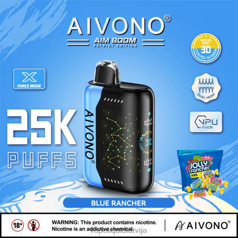Vape Šķidrumi - zilais lopkopis Aivono AIM BOOM 25 000 8VNV4344