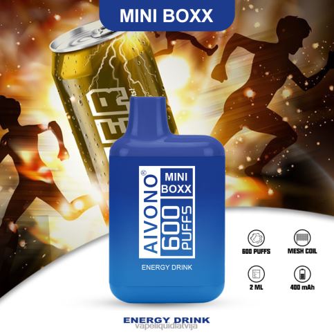 Vape Latvija - enerģijas dzēriens Aivono AIM MINI BOXX 600 8VNV4237