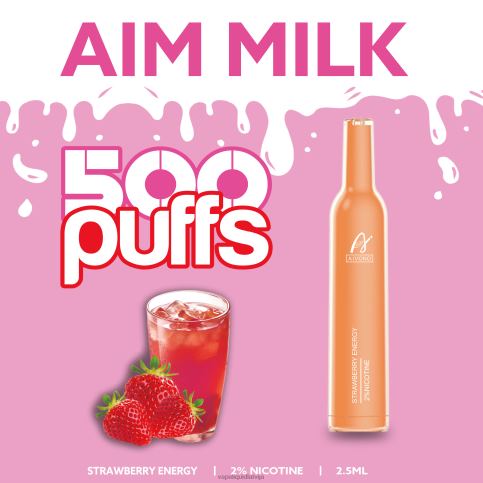 Vape Liquid - zemeņu enerģija Aivono AIM MILK 500 8VNV4266