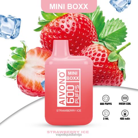 Vape Šķidrumi - zemeņu ledus Aivono AIM MINI BOXX 600 8VNV4236