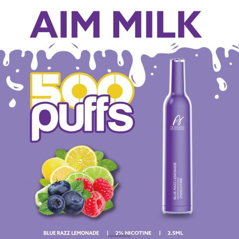 Vape Šķidrumi - zilā razz limonāde Aivono AIM MILK 500 8VNV4264
