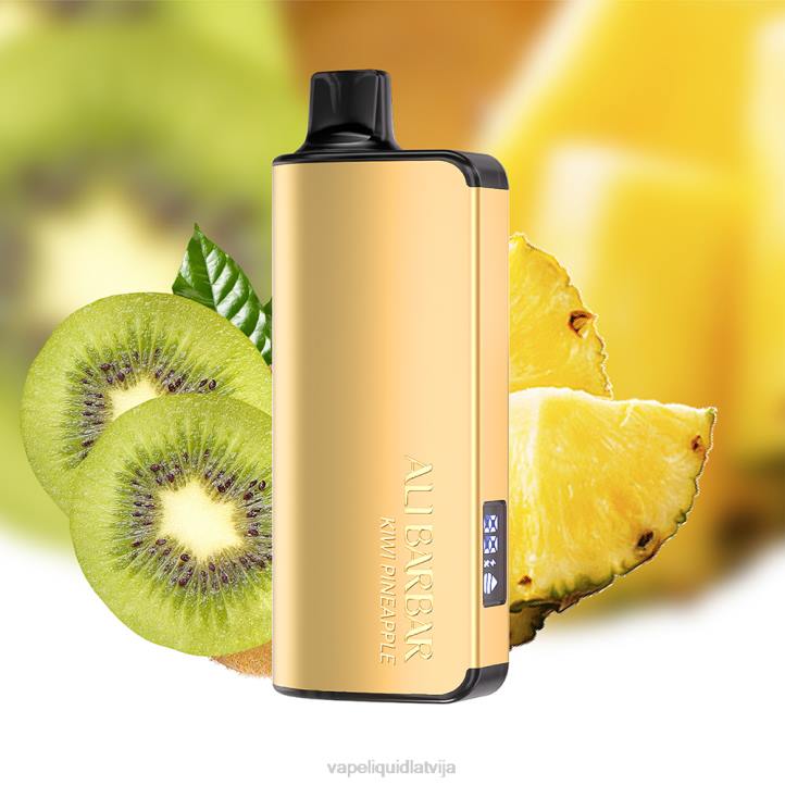 Vape Latvija - Alibarbar Ingot 9000 vienreizējās lietošanas vape kivi ananāss 4T0N21