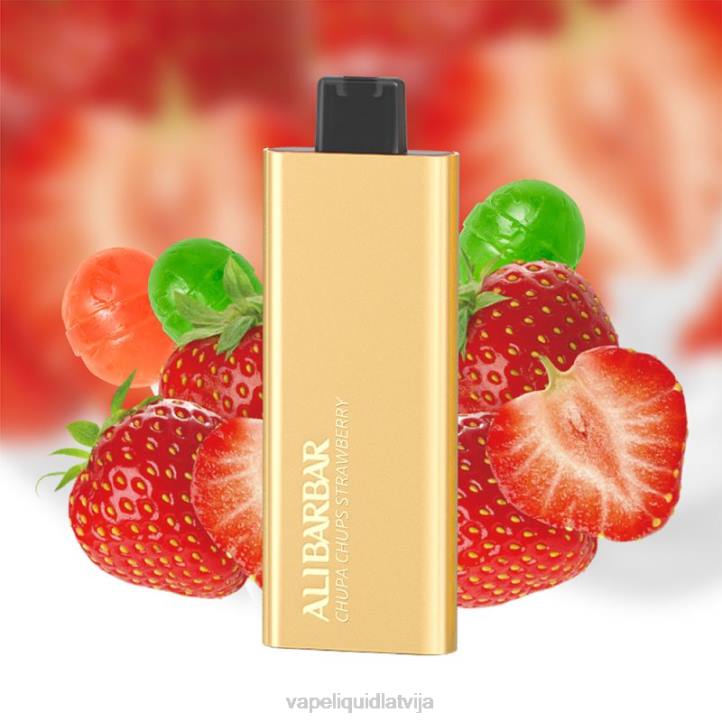 Vape Latvija - Alibarbar Pandora 7000 vienreizējās lietošanas vape chupa chups zemeņu 4T0N53