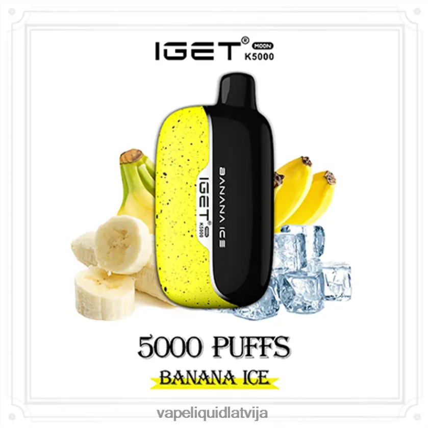 Vape Latvija - banānu ledus IGET Moon K5000 4JNRZV11