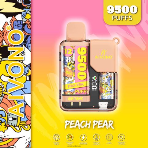 Vape Latvija - persiku bumbieris Aivono AIM TANK 9500 8VNV441