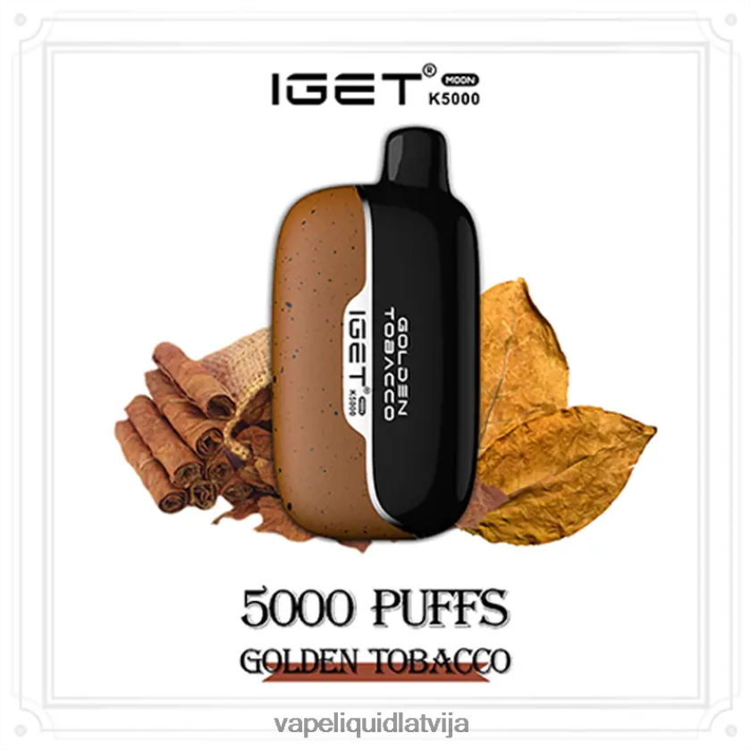 Vape Latvija - zelta tabaka IGET Moon K5000 4JNRZV1
