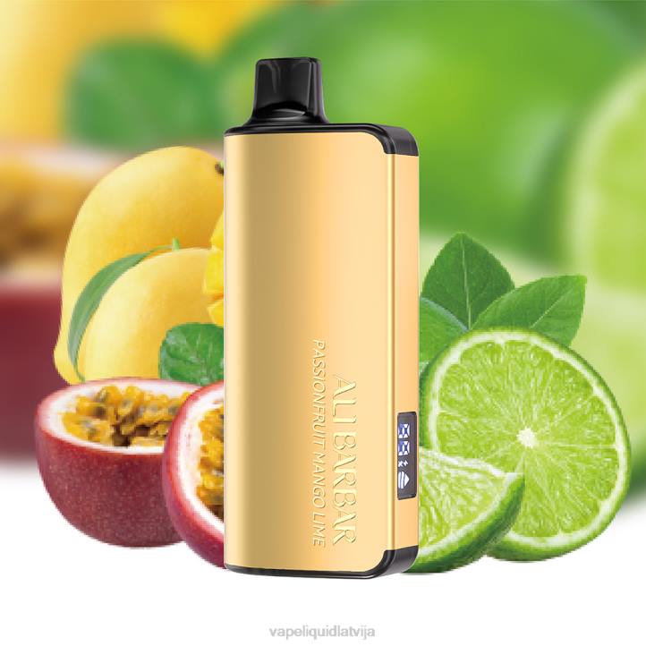 Vape Liquid - Alibarbar Ingot 9000 vienreizējās lietošanas vape pasifloru mango laima 4T0N22
