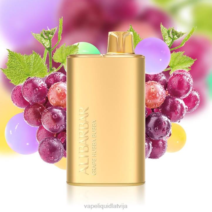 Vape Liquid - Alibarbar Rich 8000 vienreizējās lietošanas vape vīnogu hubba bubba 4T0N6