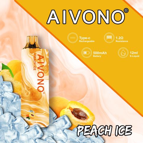 Vape Shop Riga - persiku ledus Aivono AIM GUN 7000 8VNV4103