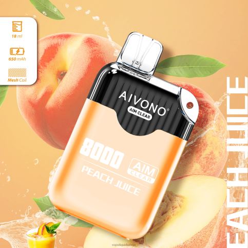 Vape Shop Riga - persiku sula Aivono AIM CLEAR 8000 8VNV4203