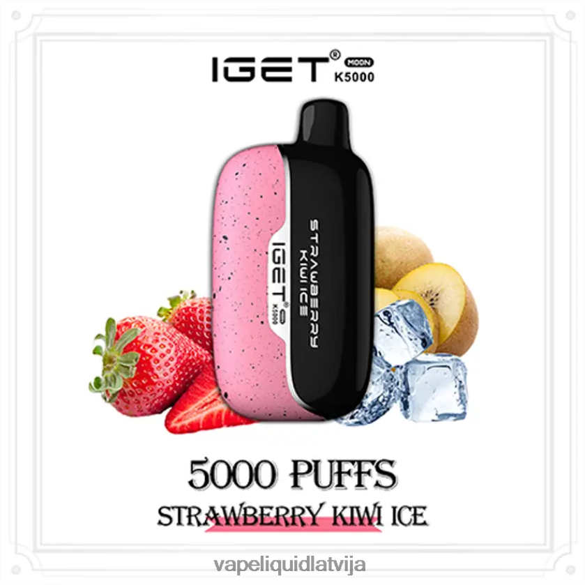 Vape Shop Riga - zemeņu kivi ledus IGET Moon K5000 4JNRZV18
