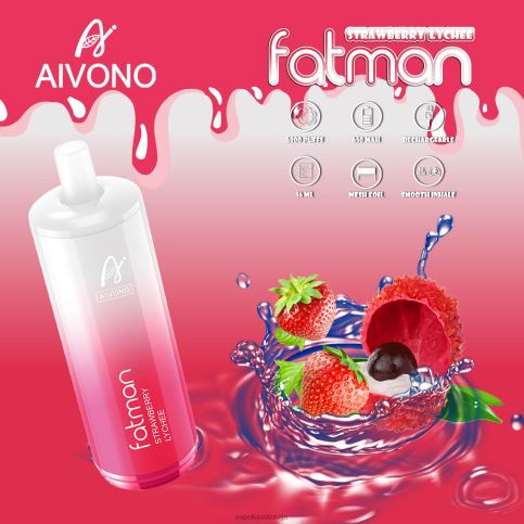 Vape Shop Riga - zemeņu ličī Aivono FATMAN 6800 8VNV423