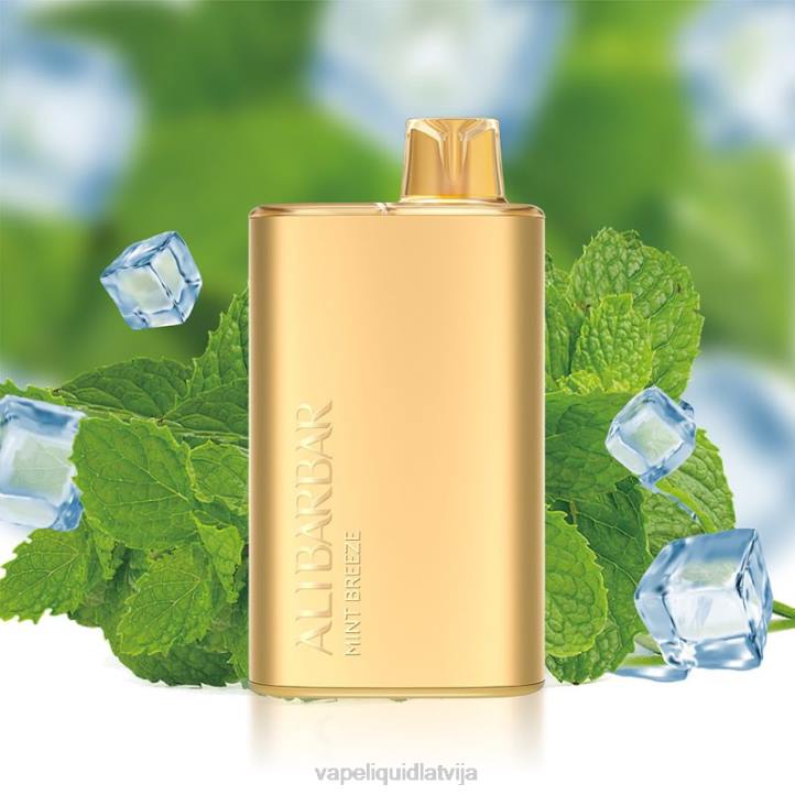 Vape Šķidrumi - Alibarbar Rich 8000 vienreizējās lietošanas vape piparmētru brīze 4T0N8