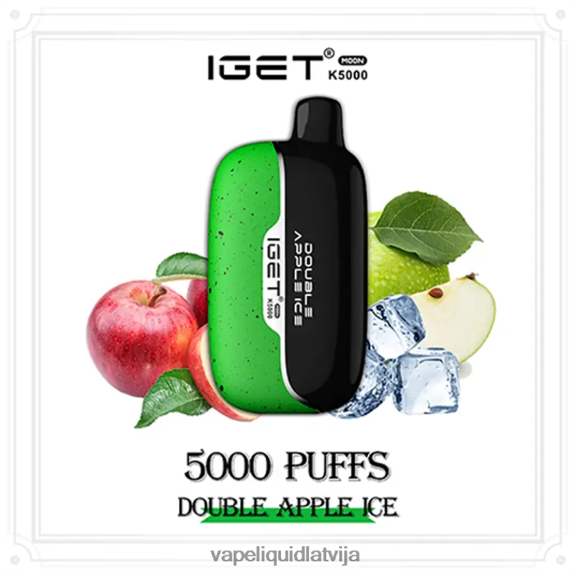 Vape Šķidrumi - dubultā ābolu ledus IGET Moon K5000 4JNRZV19
