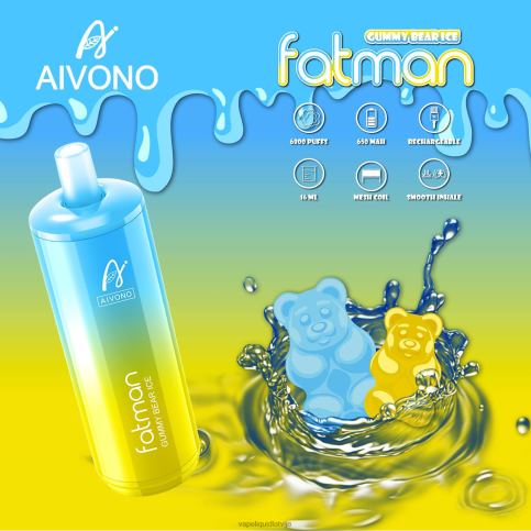 Vape Šķidrumi - gumijas lāču ledus Aivono FATMAN 6800 8VNV432