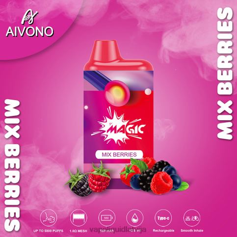 Vape Šķidrumi - sajauc ogas Aivono AIM MAGIC 5800 mouth box cigarete 8VNV4100