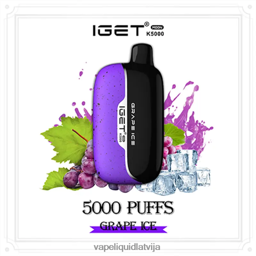 Vape Šķidrumi - vīnogu ledus IGET Moon K5000 4JNRZV4