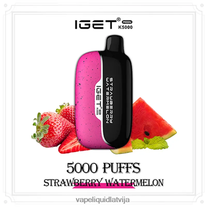 Vape Šķidrumi - zemeņu arbūzs IGET Moon K5000 4JNRZV9