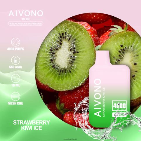Vape Latvija - zemeņu kivi ledus Aivono AIM BOXX 4000 8VNV4229