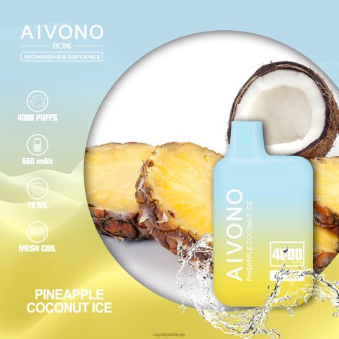 Vape Liquid - ananāsu kokosriekstu ledus Aivono AIM BOXX 4000 8VNV4222