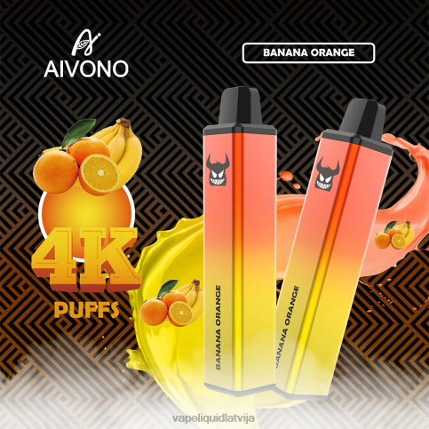 Vape Liquid - banānu apelsīns Aivono AIM FREAK 4000 8VNV4258