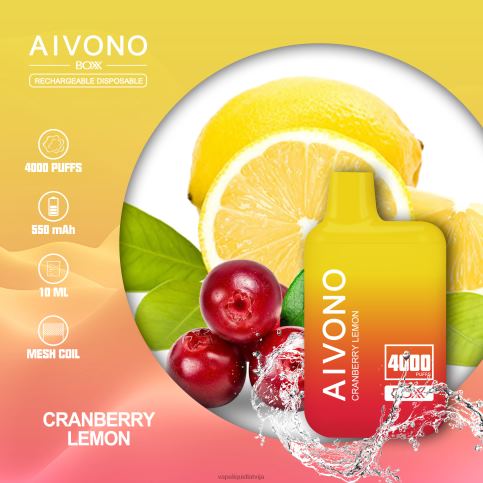 Vape Liquid - dzērveņu citrons Aivono AIM BOXX 4000 8VNV4218
