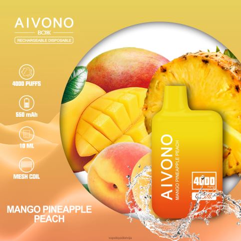 Vape Shop Riga - mango ananāsu persiks Aivono AIM BOXX 4000 8VNV4219