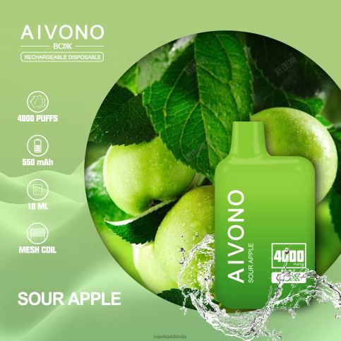 Vape Šķidrumi - skābs ābols Aivono AIM BOXX 4000 8VNV4220