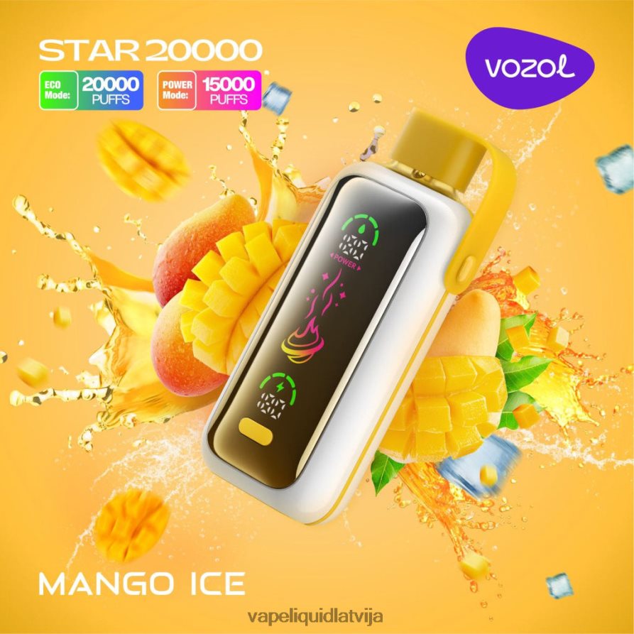 Vape Latvija - mango ledus VOZOL STAR 20 000 P6640613