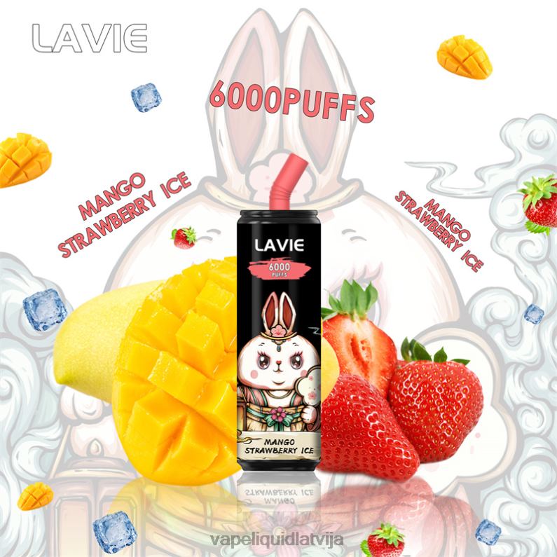 Vape Latvija - mango zemeņu ledus FT4BL273 LAVIE Coke BAR 6000 uzpūtienu