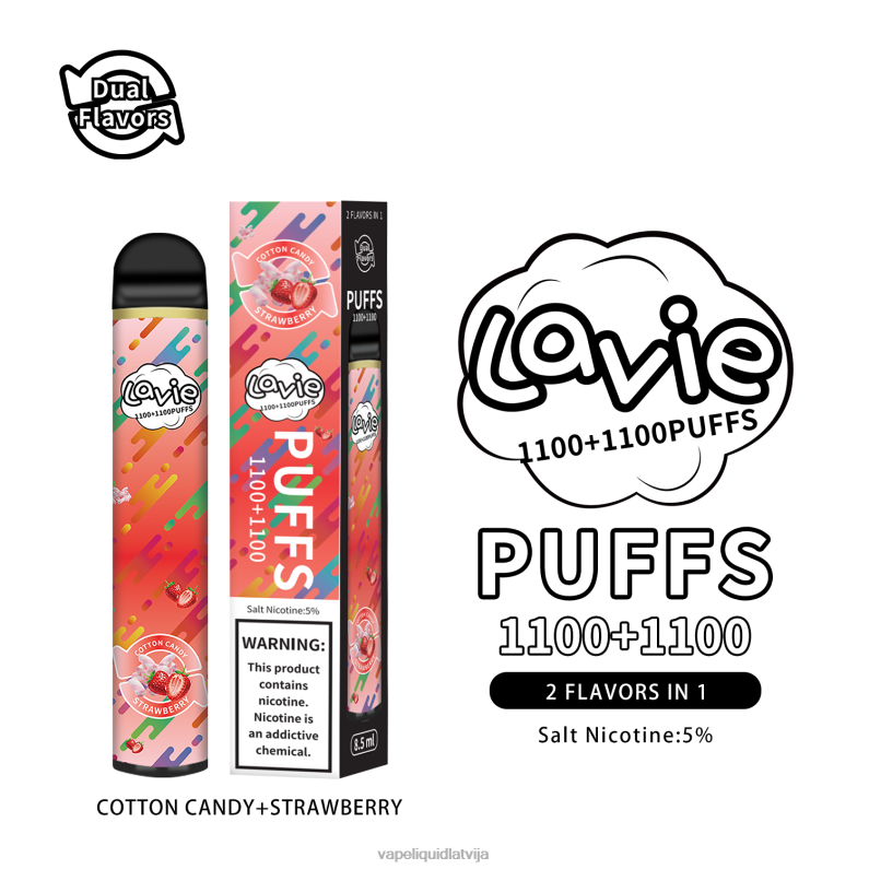 Vape Latvija - vati/zemenes FT4BL293 LAVIE BAR Switch 2200 uzpūtienu