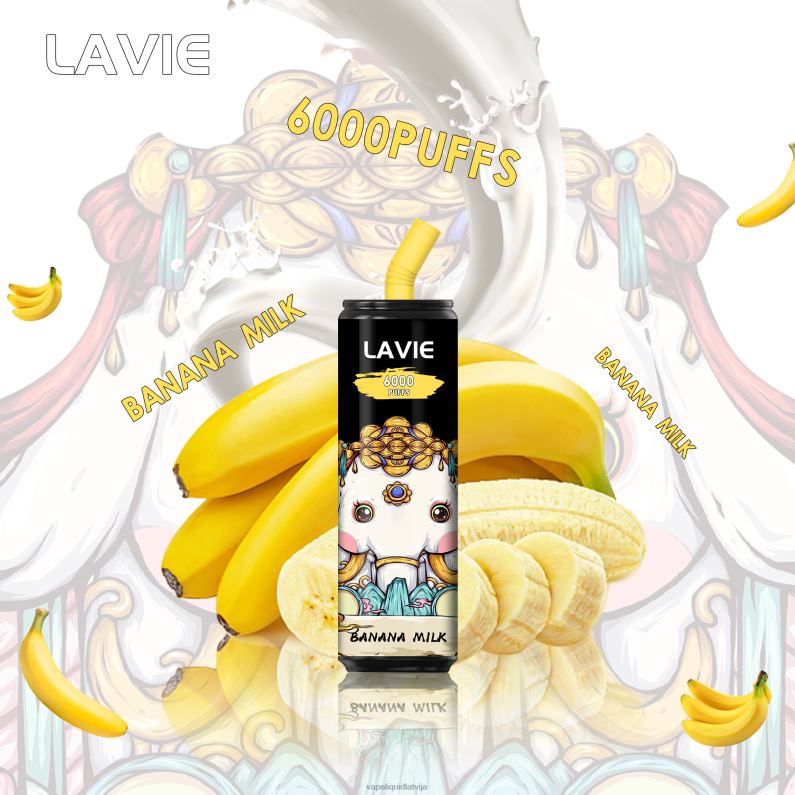 Vape Liquid - banānu piens FT4BL274 LAVIE Coke BAR 6000 uzpūtienu
