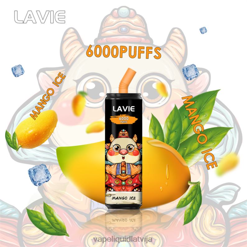 Vape Liquid - mango ledus FT4BL270 LAVIE Coke BAR 6000 uzpūtienu