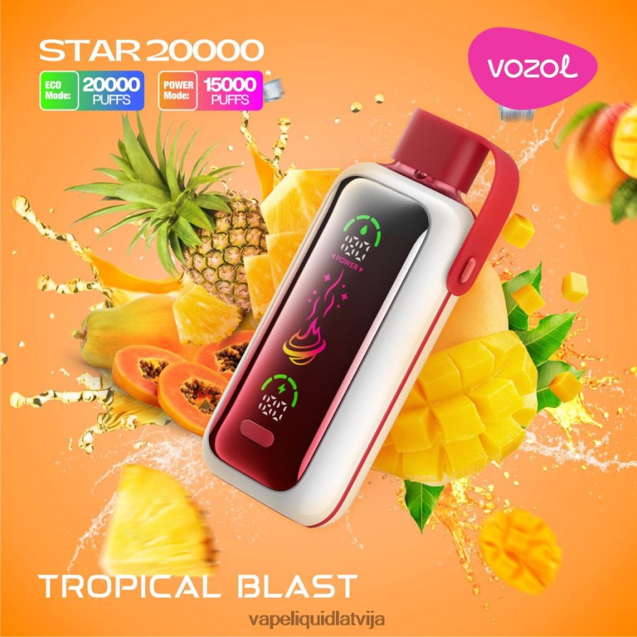 Vape Liquid - tropu sprādziens VOZOL STAR 20 000 P664062