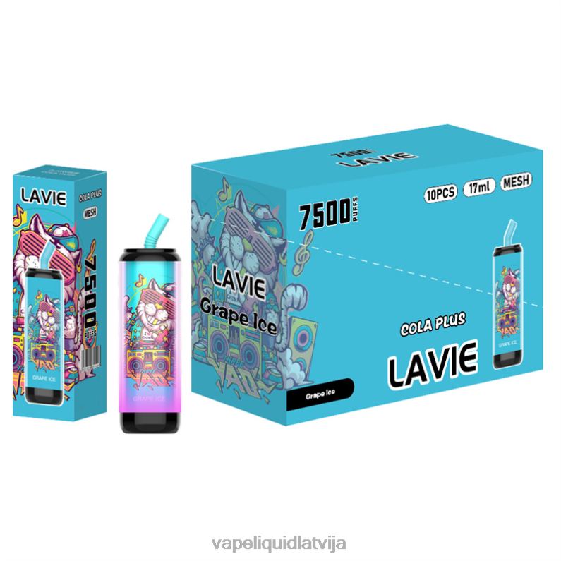 Vape Liquid - vīnogu ledus FT4BL254 LAVIE Cola Plus 7500 uzpūtienu