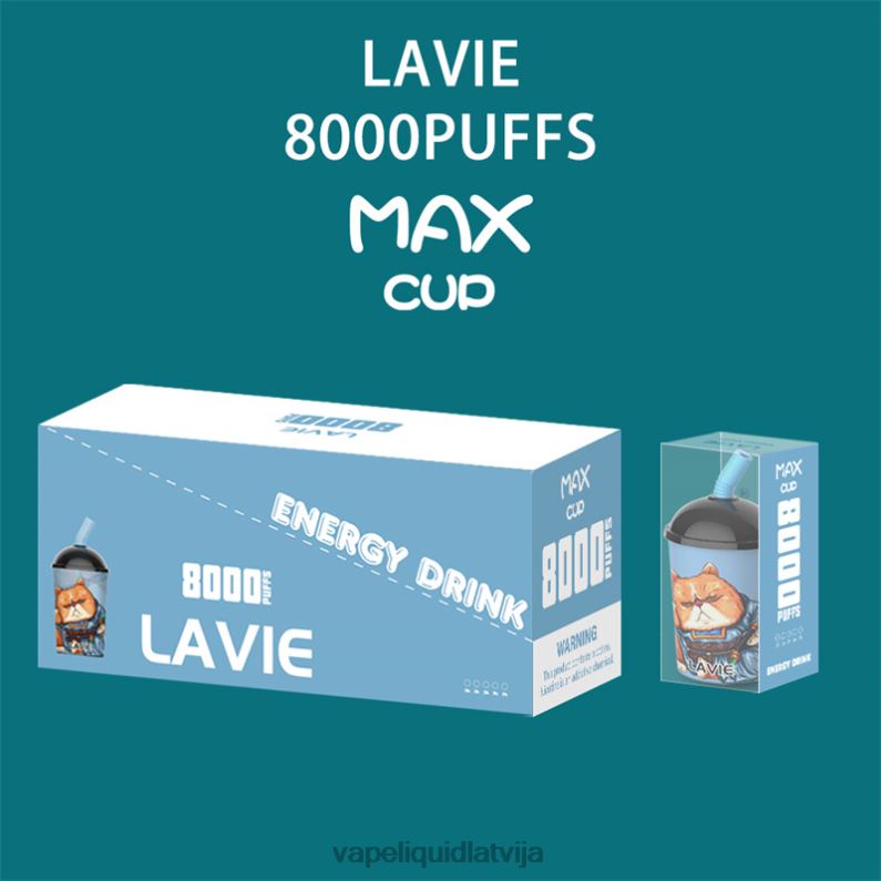 Vape Shop Riga - enerģijas dzēriens FT4BL259 LAVIE Max Cup 8000 uzpūtienu